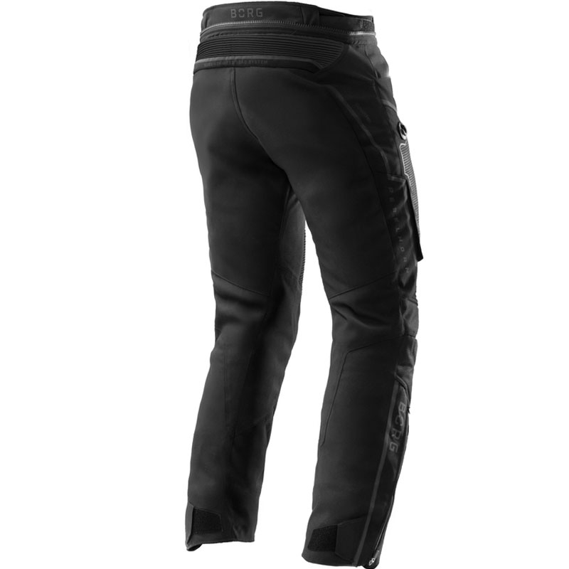 Pantalones de moto Rebelhorn Borg II negros con protección extendida