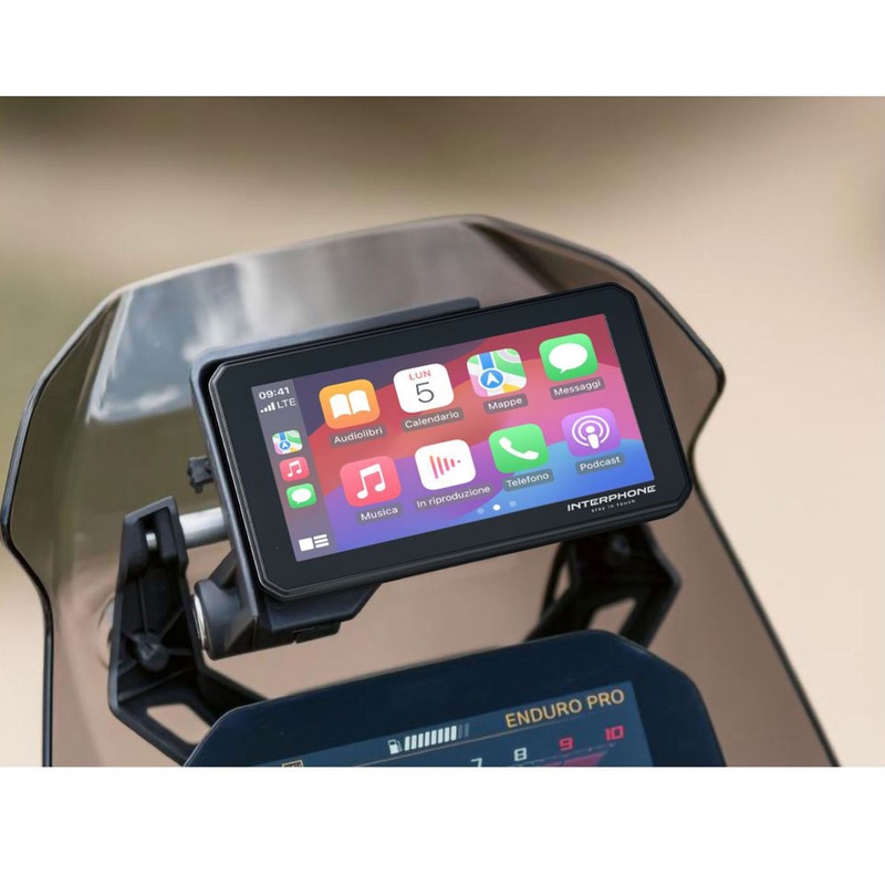 Pantalla de intercomunicación BMW compatible con Apple CarPlay y Android Auto para motocicletas