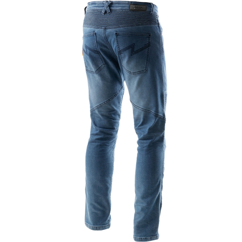 Vaqueros de moto Rebelhorn Revolt Monolayer en azul lavado