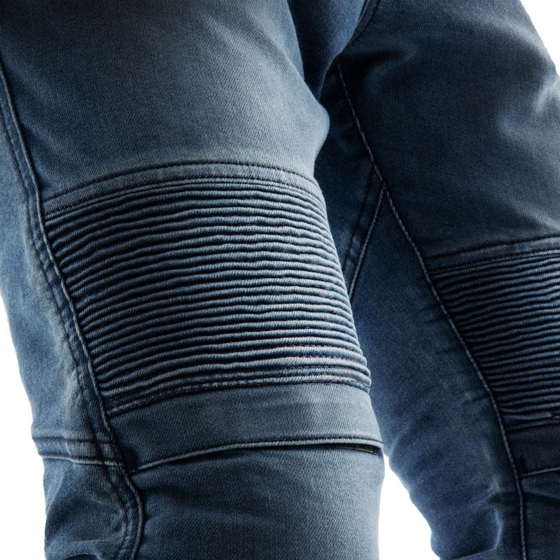 Vaqueros de moto Rebelhorn Revolt Monolayer en azul lavado