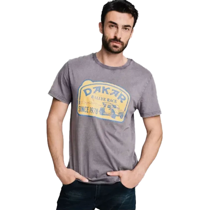 Camiseta Dakar Vint 01 gris oscuro