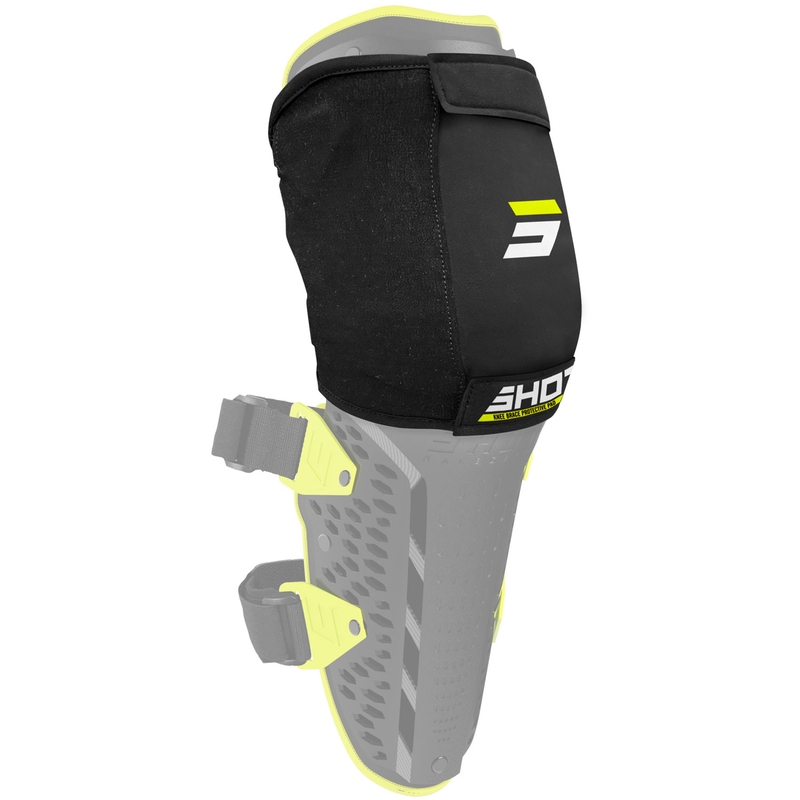 Protector de rodillas Shot Unpeak negro-amarillo fluo
