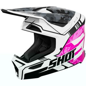 Casco de motocross para niños Shot Furious Flash, rosa brillante
