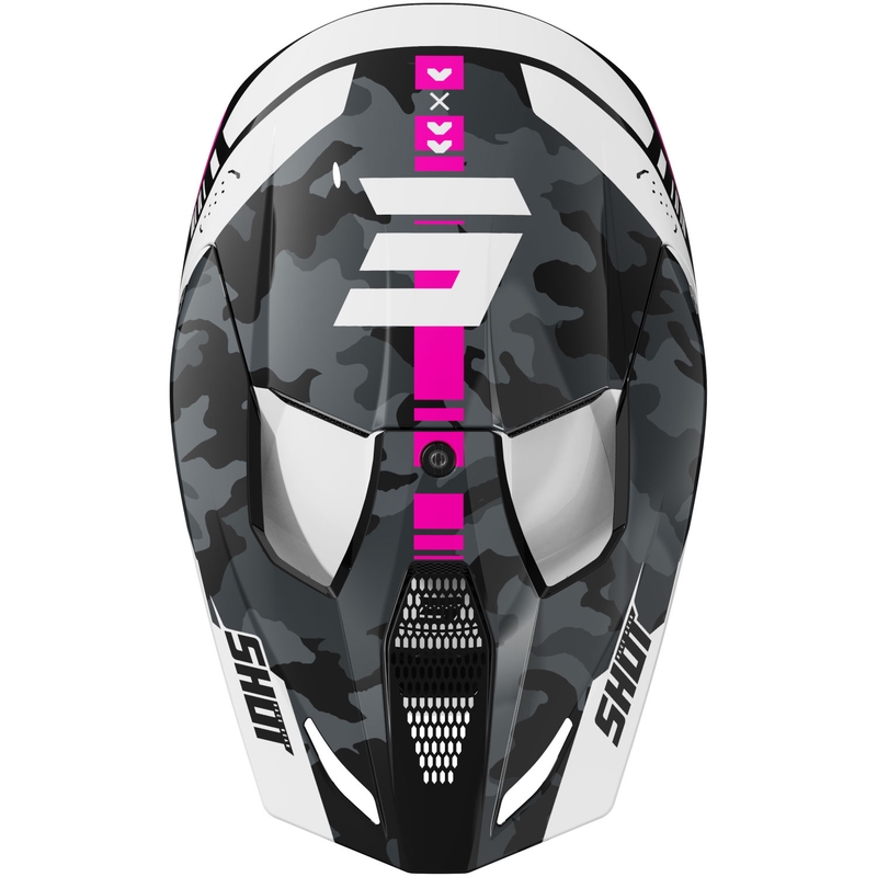 Casco de motocross para niños Shot Furious Flash, rosa brillante