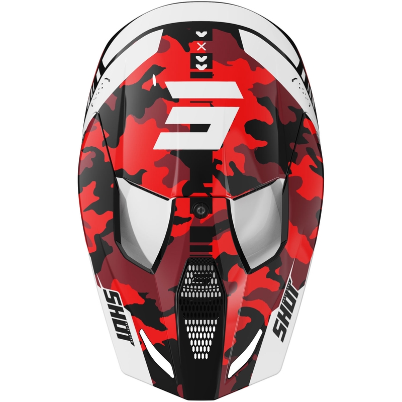 Casco de motocross Shot Furious Flash para niños, rojo brillante