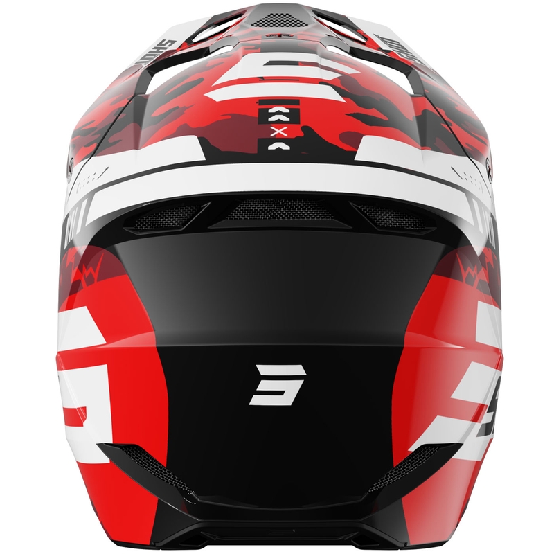 Casco de motocross Shot Furious Flash para niños, rojo brillante