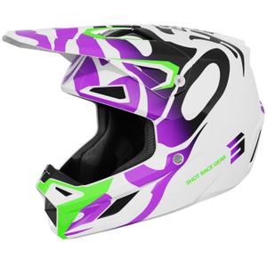 Casco de motocross Shot Ghost para niños, color morado