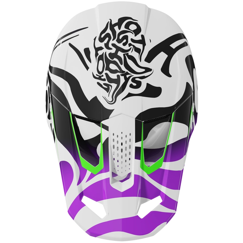 Casco de motocross Shot Ghost para niños, color morado