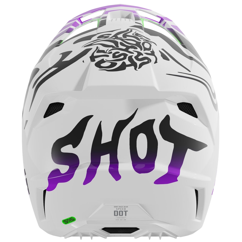 Casco de motocross Shot Ghost para niños, color morado