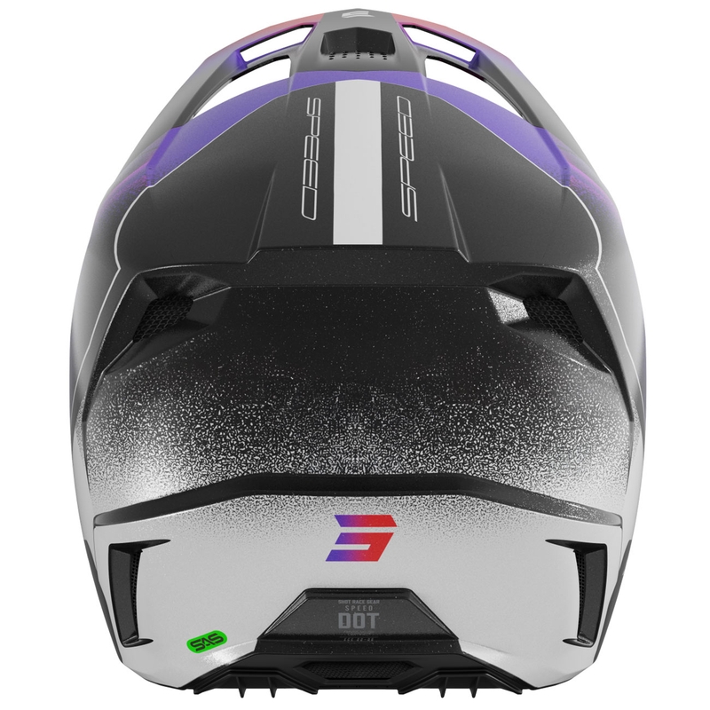 Casco de motocross Shot Speed Olymp para niños color morado perla