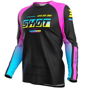 Camiseta de motocross Shot Draw Block para niños, color rosa