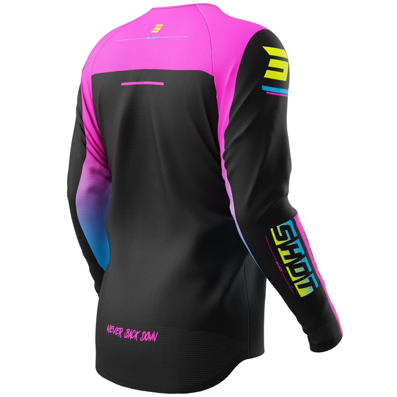 Camiseta de motocross Shot Draw Block para niños, color rosa