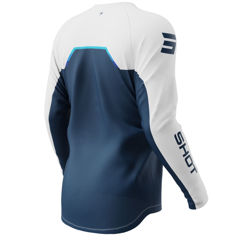 Camiseta de motocross Shot Draw Daytona para niños, azul