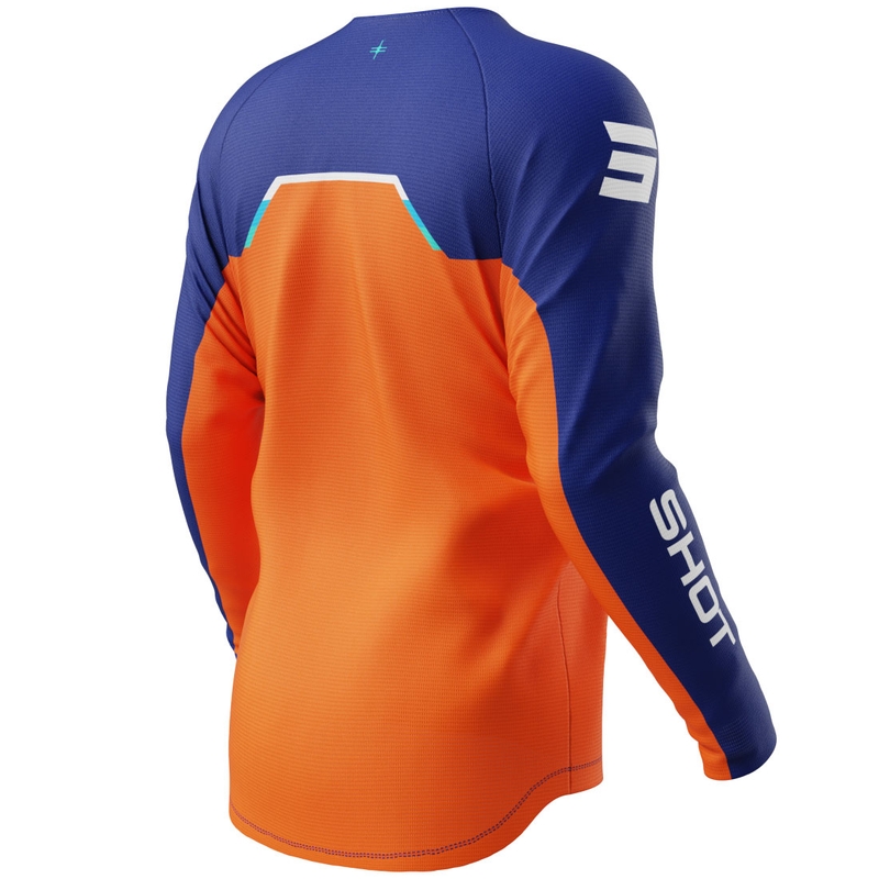 Camiseta de motocross Shot Draw Daytona para niños, color naranja
