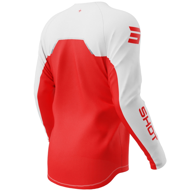 Camiseta de motocross Shot Draw Daytona para niños, color rojo