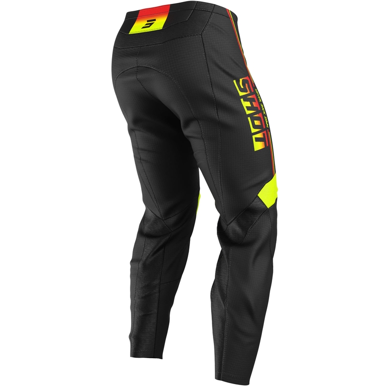 Pantalones de motocross Shot Draw Block para niños, color amarillo flúor