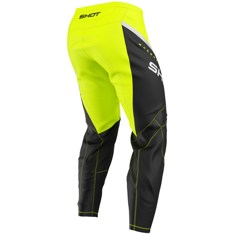 Pantalones de motocross Shot Draw Daytona para niños, color amarillo flúor