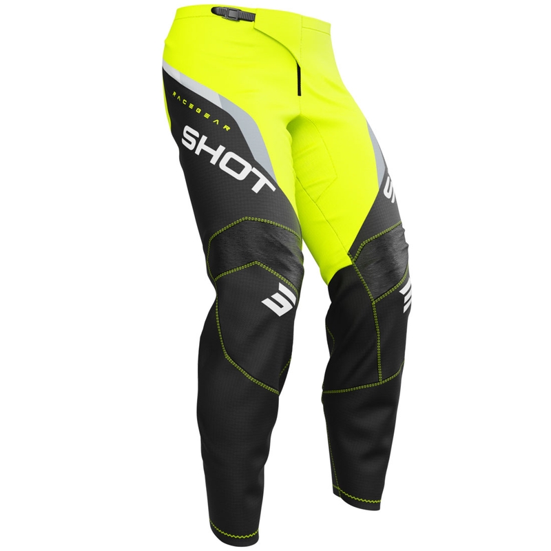 Pantalones de motocross Shot Draw Daytona para niños, color amarillo flúor
