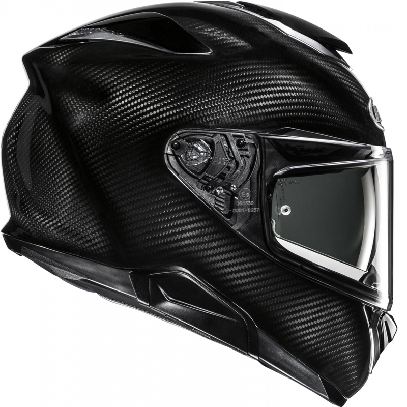 Casco integral de motocicleta HJC RPHA 72 Carbon Solid, color negro
