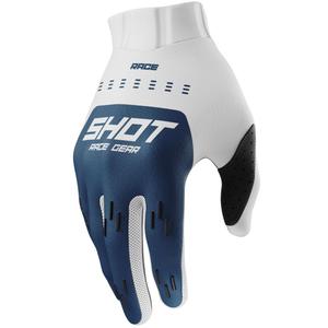 Guantes de motocross Shot Race Evo para niños, color azul petróleo