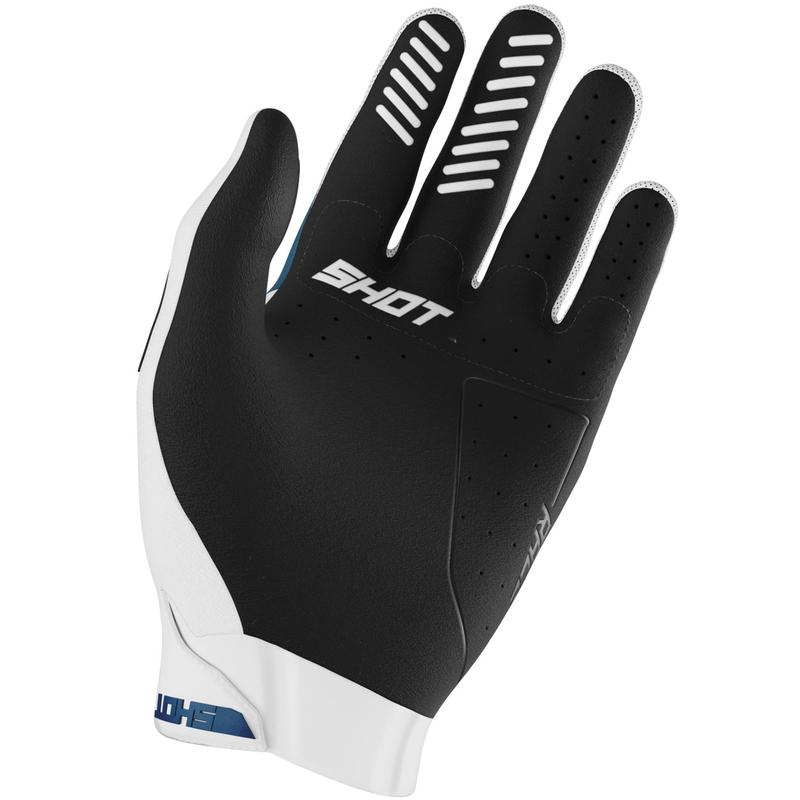 Guantes de motocross Shot Race Evo para niños, color azul petróleo