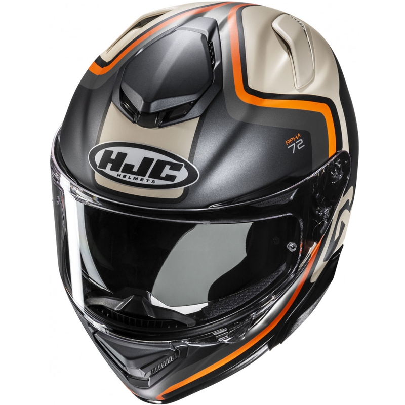 Casco integral de moto HJC RPHA 72 Ernem MC7SF negro-beige-naranja