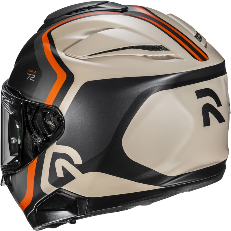 Casco integral de moto HJC RPHA 72 Ernem MC7SF negro-beige-naranja