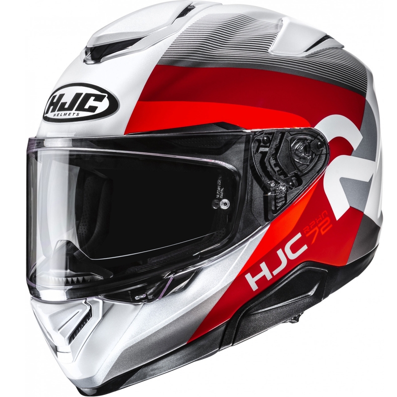 Casco integral de moto HJC RPHA 72 Phyta MC1 gris-blanco-rojo