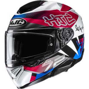 Casco integral de moto HJC RPHA 72 Goldy MC21 blanco-rojo-azul