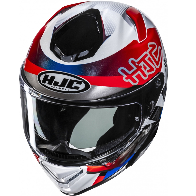 Casco integral de moto HJC RPHA 72 Goldy MC21 blanco-rojo-azul