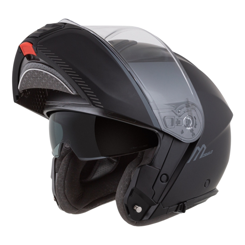 Casco de moto abatible Cassida Modulo 2.1 Compass negro mate-gris