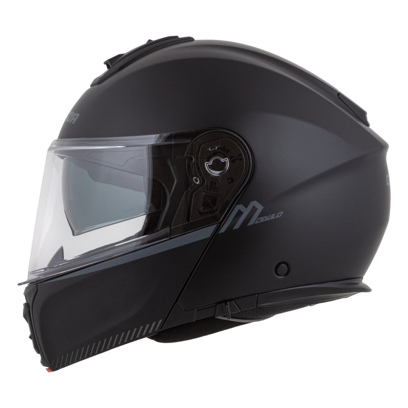 Casco de moto abatible Cassida Modulo 2.1 Compass negro mate-gris