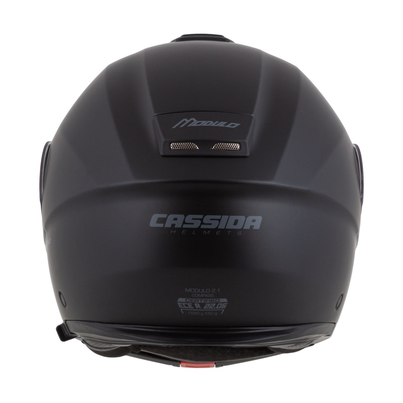 Casco de moto abatible Cassida Modulo 2.1 Compass negro mate-gris