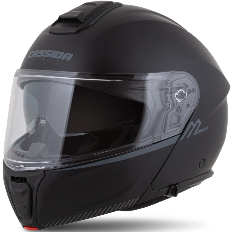 Casco de moto abatible Cassida Modulo 2.1 Compass negro mate-gris