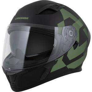 Casco integral de moto Cassida Orbit Grind negro mate-verde oscuro