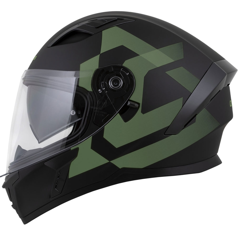 Casco integral de moto Cassida Orbit Grind negro mate-verde oscuro
