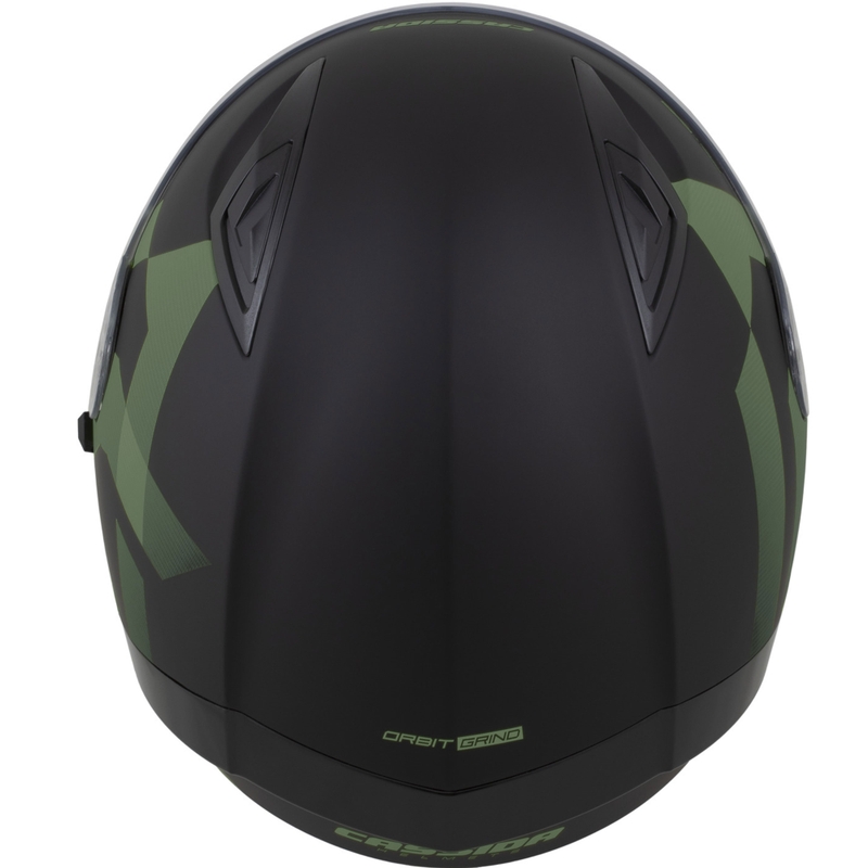 Casco integral de moto Cassida Orbit Grind negro mate-verde oscuro