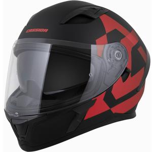Casco integral de moto Cassida Orbit Grind negro mate-rojo