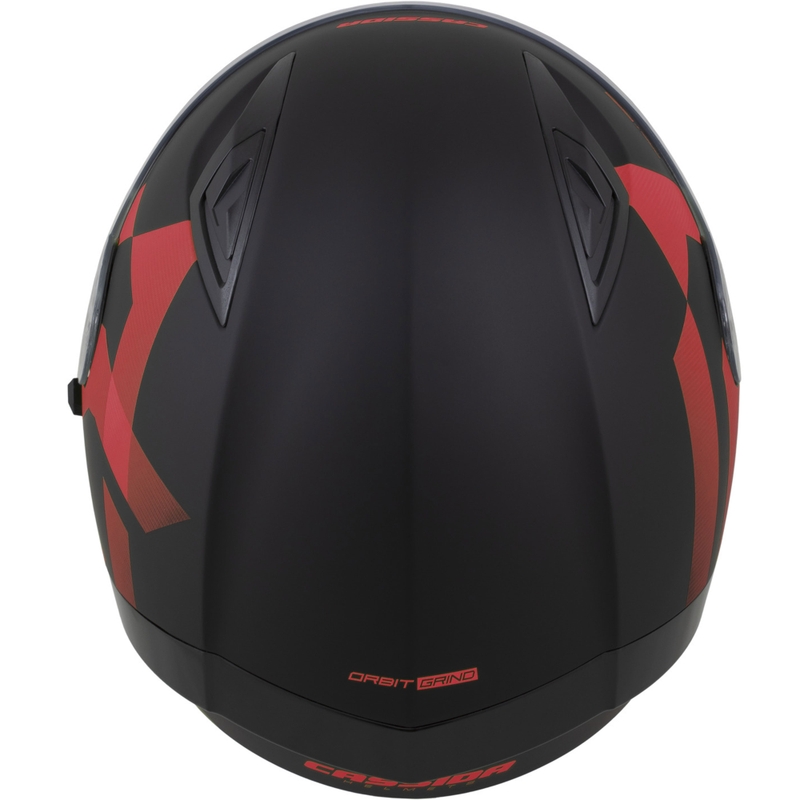 Casco integral de moto Cassida Orbit Grind negro mate-rojo