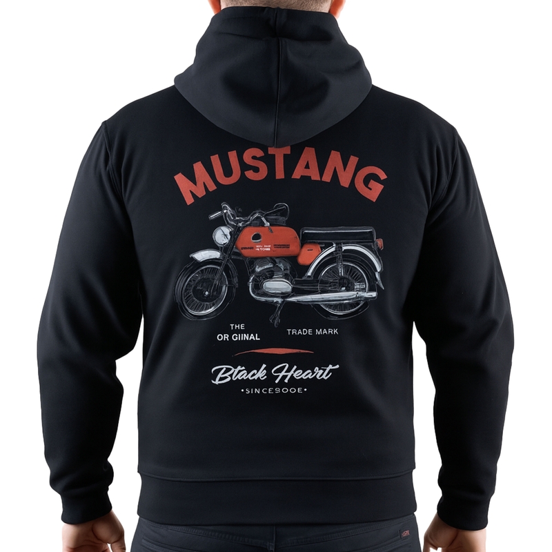Sudadera negra Mustang de Black Heart
