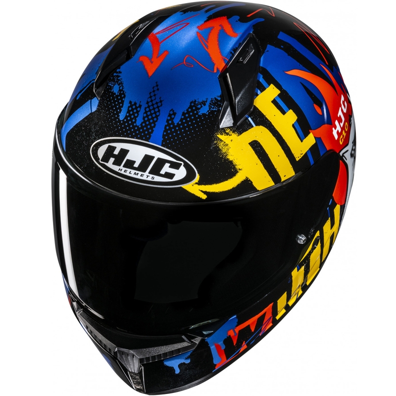 Casco integral de moto infantil HJC C10 Fop MC23 negro-azul-rojo