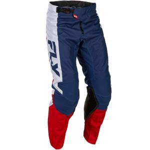 Pantalones de motocross FLY Racing - USA Kinetic rojo-blanco-azul