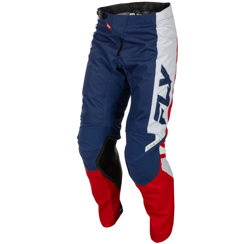 Pantalones de motocross FLY Racing - USA Kinetic rojo-blanco-azul