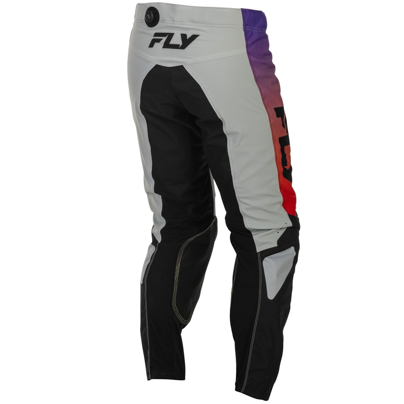 Pantalones de motocross FLY Racing - USA Kinetic gris-rojo-morado-negro