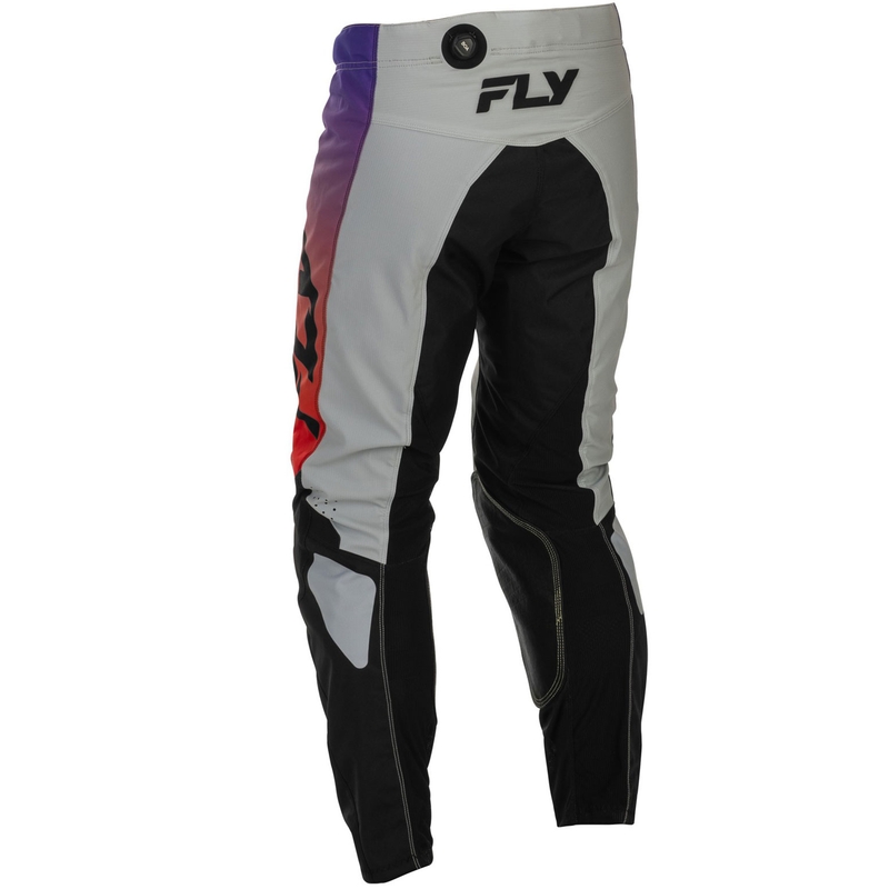 Pantalones de motocross FLY Racing - USA Kinetic gris-rojo-morado-negro