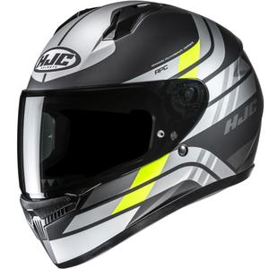 Casco integral de moto HJC C10 Hiper MC3HSF negro-plata-amarillo