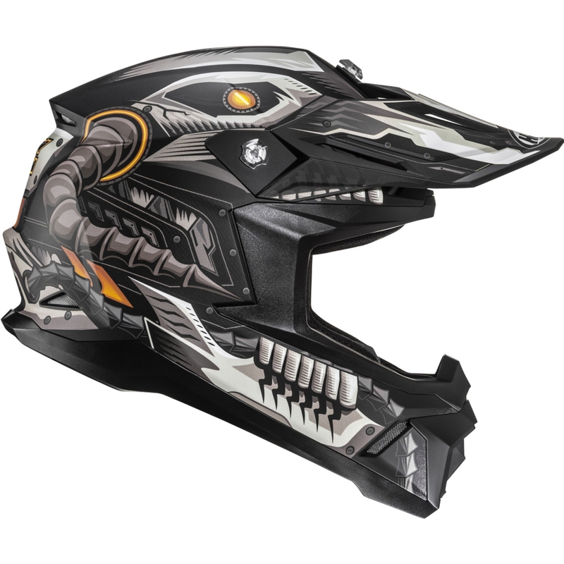 Casco de motocross HJC C50 Mecha Beast MC5SF negro-gris