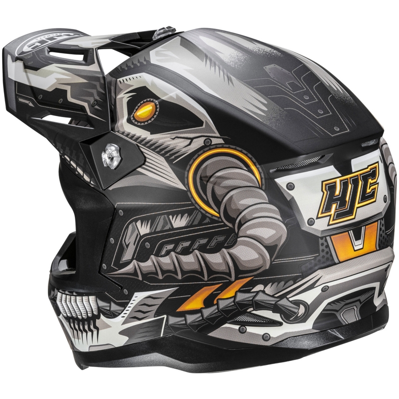 Casco de motocross HJC C50 Mecha Beast MC5SF negro-gris