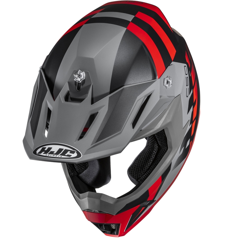 Casco de motocross HJC C50 Mirage MC1SF negro-gris-rojo