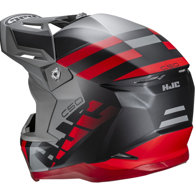 Casco de motocross HJC C50 Mirage MC1SF negro-gris-rojo
